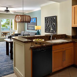 The Westin Kaanapali Ocean Resort Villas — Sample Kitchen and Living Area