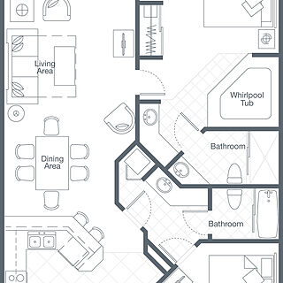 Cascades 2 Bedroom