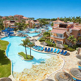 Divi Village Golf and Beach Resort — Walk-In Pool Area With Water Slide