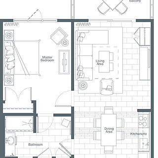 The Westin Nanea Ocean Villas — Typical 1 Bedroom Villa Floorplan