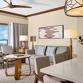 Marriott's Ko Olina Beach Club — Sample Living Area (see below for unit-type specific photos)