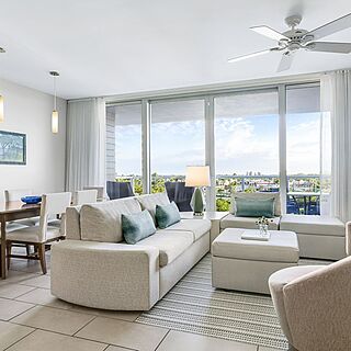 Marriott's Crystal Shores — Sample Living and Dining Area