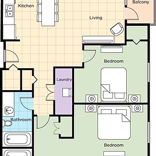 Club Wyndham Austin — 2 Bedroom Presidential Suite Floorplan