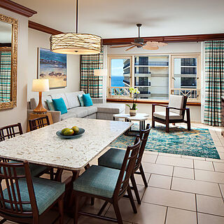Marriott's Maui Ocean Club - Napili Tower — Sample Living and Dining Area