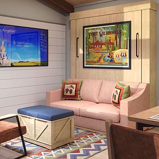 The Cabins at Disney's Fort Wilderness Resort — Sample Living Area