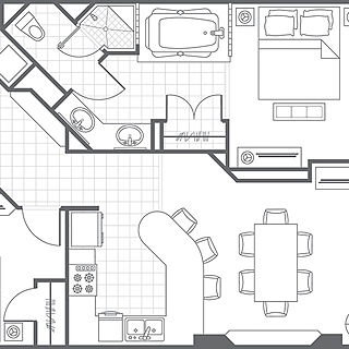 Marriott's Grande Ocean — 2 Bedroom Villa Floorplan