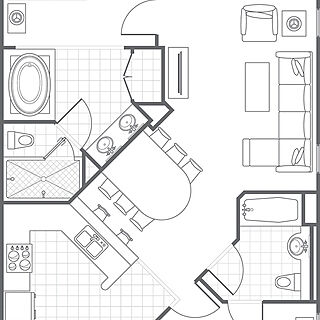 Marriott's Newport Coast Villas — 2 Bedroom Villa Floorplan