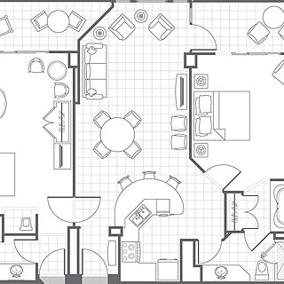 Marriott's Aruba Ocean Club — 2 Bedroom Villa Floorplan