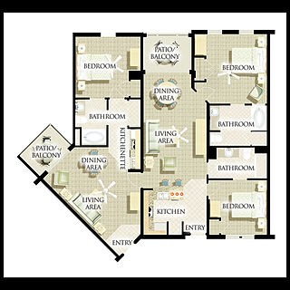 Harborside Resort at Atlantis &mdash; 3 Bedroom Deluxe Villa