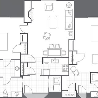 Marriott's MountainSide at Park City — 2 Bedroom Villa Floorplan