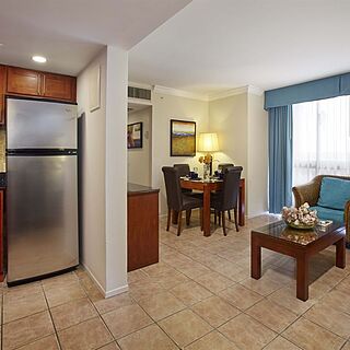 Divi Aruba Phoenix Beach Resort — Sample Living Area and Kitchen