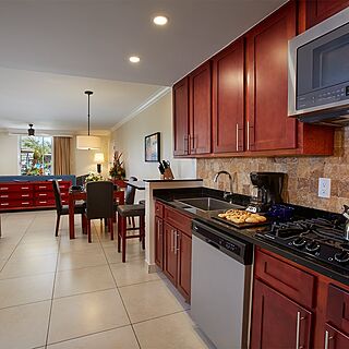 Divi Village Golf and Beach Resort — Sample 2-bedroom golf suite kitchen