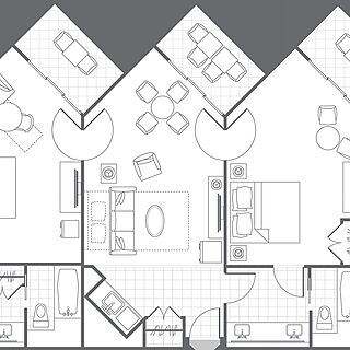 Marriott's Kauai Beach Club — 2 Bedroom Villa (Kings or Doubles) Floorplan