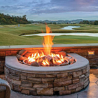 Club Wyndham Great Smokies Lodge — Firepit Area With Golf Course View