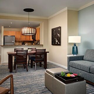 The Westin Kaanapali Ocean Resort Villas North — Sample Living and Dining Area