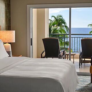 The Westin Kaanapali Ocean Resort Villas North &mdash; Sample Bedroom With Attached Balcony and Beach View