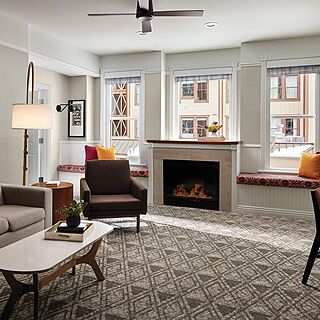 Marriott's Summit Watch — Sample Living Area With Fireplace (see below for unit-type specific photos)