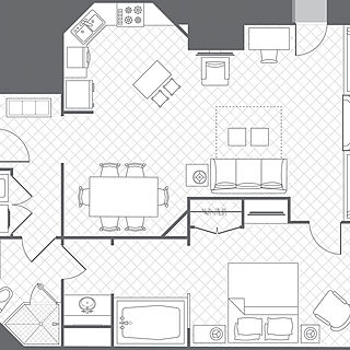 Marriott's Summit Watch — 1 Bedroom Villa Floorplan
