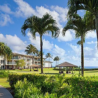Westin Princeville Ocean Resort Villas — Sample Balcony View of Grounds