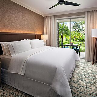 Westin Princeville Ocean Resort Villas — Sample Bedroom With Attached Balcony