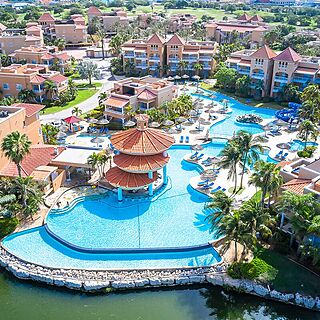 Divi Village Golf and Beach Resort &mdash; Aerial Resort View of Pools and Recreational Areas