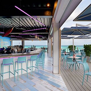 Divi Village Golf and Beach Resort &mdash; Outdoor Bar and Restaurant With Beach View
