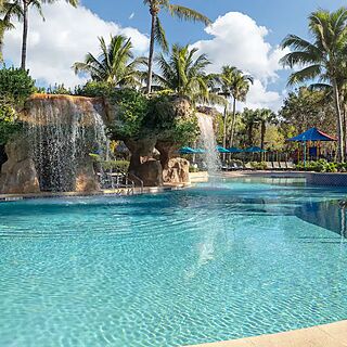 Hyatt Vacation Club At Coconut Cove — Pool With Loungers and Umbrellas