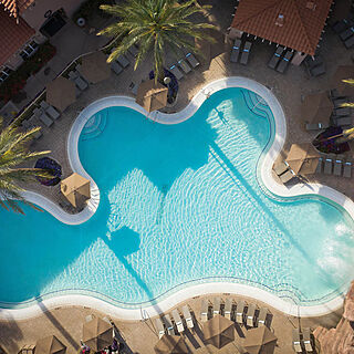 Sheraton Desert Oasis — Large Pool Area With Loungers and Umbrellas