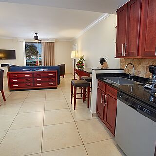 Divi Village Golf and Beach Resort — Sample 2-bedroom golf suite kitchen