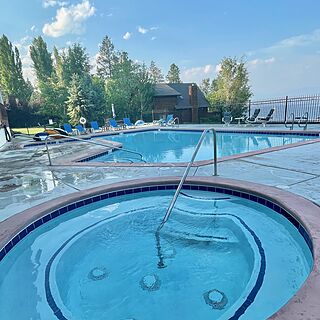 Inground spa with a view