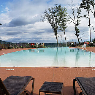 Westgate Smoky Mountain Resort & Water Park — Pool Area With Loungers and Mountain View