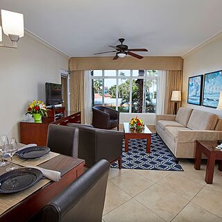 Divi Village Golf and Beach Resort — Sample 1-bedroom living area