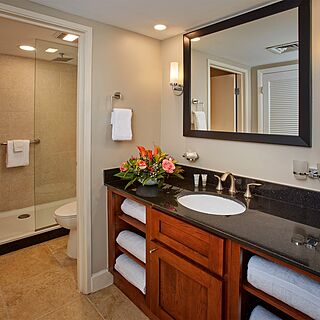 Divi Village Golf and Beach Resort &mdash; Sample 1-bedroom golf suite bathroom