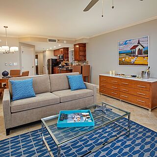 Divi Village Golf and Beach Resort &mdash; Sample 1-bedroom golf suite living area