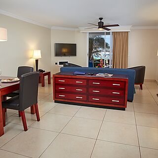 Divi Village Golf and Beach Resort &mdash; Sample 2-bedroom golf suite living area