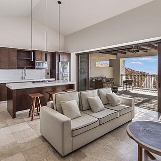 Live Aqua Private Residences Los Cabos — Sample Living Area