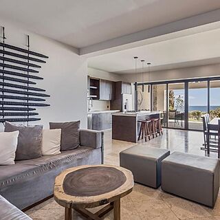 Live Aqua Private Residences Los Cabos — Sample Living Area