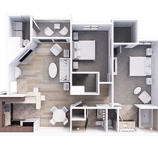 Holiday Inn Club Vacations at Desert Club Resort — Two-bedroom villa floorplan