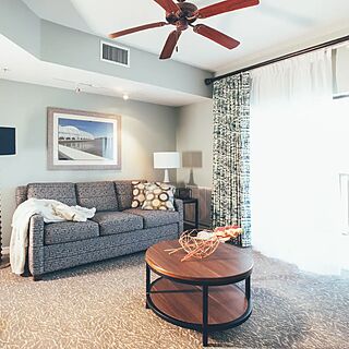 Holiday Inn Club Vacations at Orange Lake Resort - River Island — Sample one-bedroom villa living area