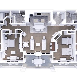 Holiday Inn Club Vacations at Orange Lake Resort - River Island — Four-bedroom villa floorplan
