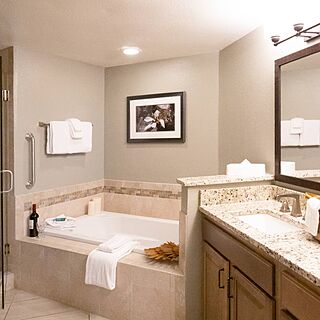 Holiday Inn Club Vacations at Orange Lake Resort - East Village — Sample three-bedroom villa bathroom