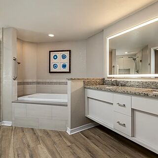 Holiday Inn Club Vacations at Orange Lake Resort - East Village — Sample two-bedroom villa bathroom