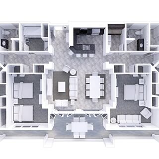 Holiday Inn Club Vacations at Orange Lake Resort - River Island — Four-bedroom Signature villa floorplan