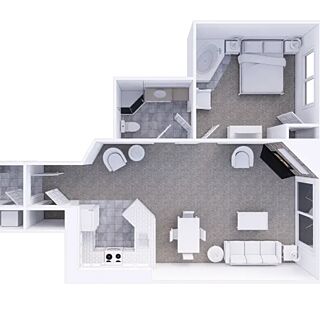 The Ridge Tahoe — One-bedroom Ridge Pointe floorplan