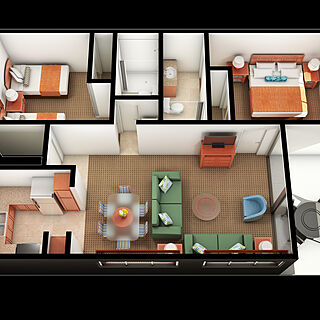 Maui Beach Vacation Club — Two-bedroom floorplan