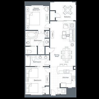 Sheraton Vistana Villages — Two-bedroom villa floorplan
