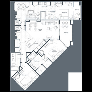 Sheraton Vistana Villages — Three-bedroom villa floorplan