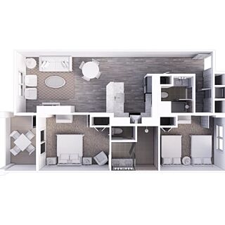 Holiday Inn Club Vacations at South Beach Resort — Two-bedroom Signature villa floorplan