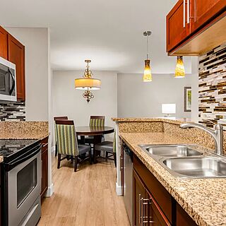 Holiday Inn Club Vacations at Desert Club Resort — Sample two-bedroom deluxe villa kitchen