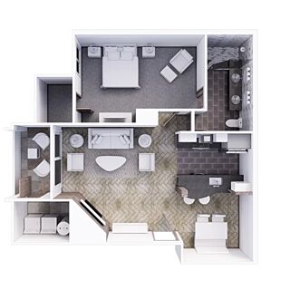 Holiday Inn Club Vacations at Desert Club Resort — One-bedroom Signature villa floorplan